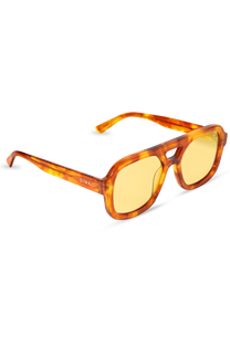 DIMA Eyewear Flare Havana Frame Yellow Lens 3