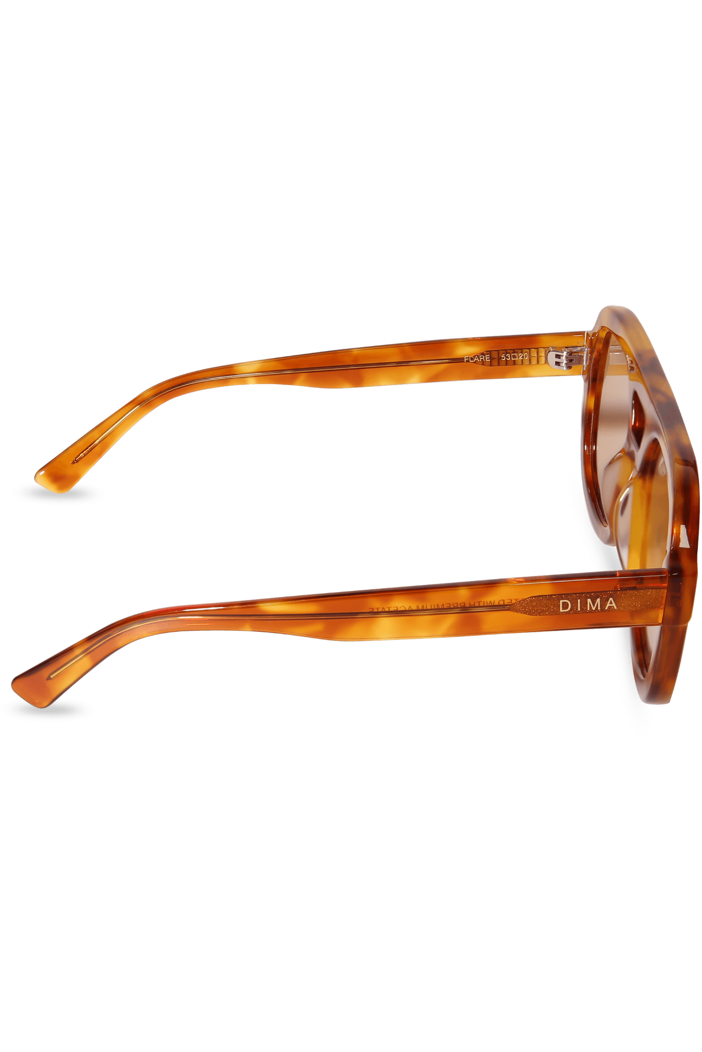 DIMA Eyewear Flare Havana Frame Yellow Lens 4