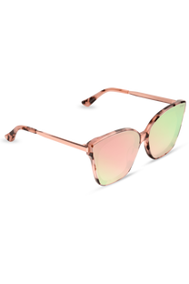 DIMA Eyewear Lulu Pink Tortoise Frame Rose Mirror Lens 1