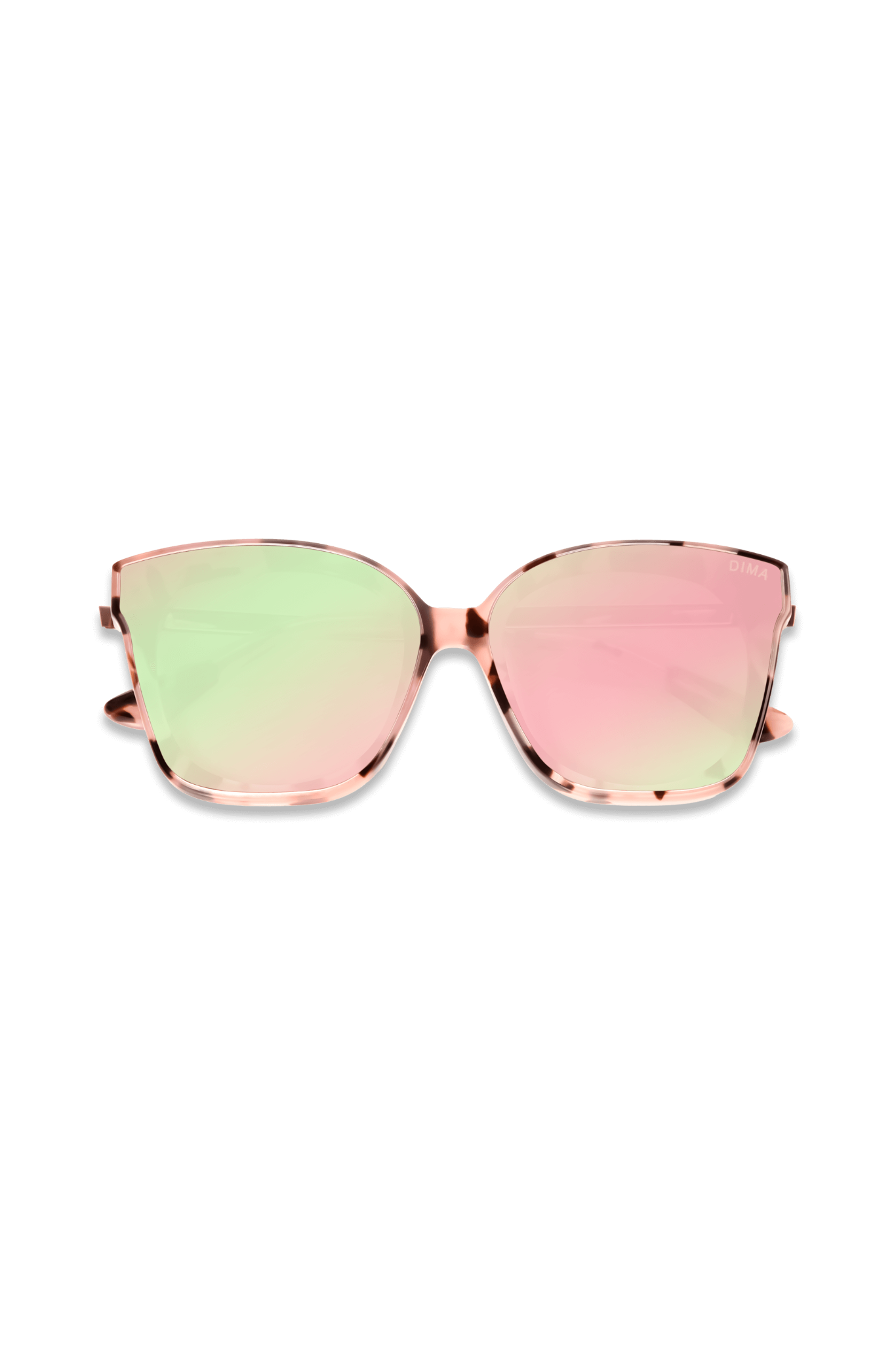 DIMA Eyewear Lulu Pink Tortoise Frame Rose Mirror Lens 3