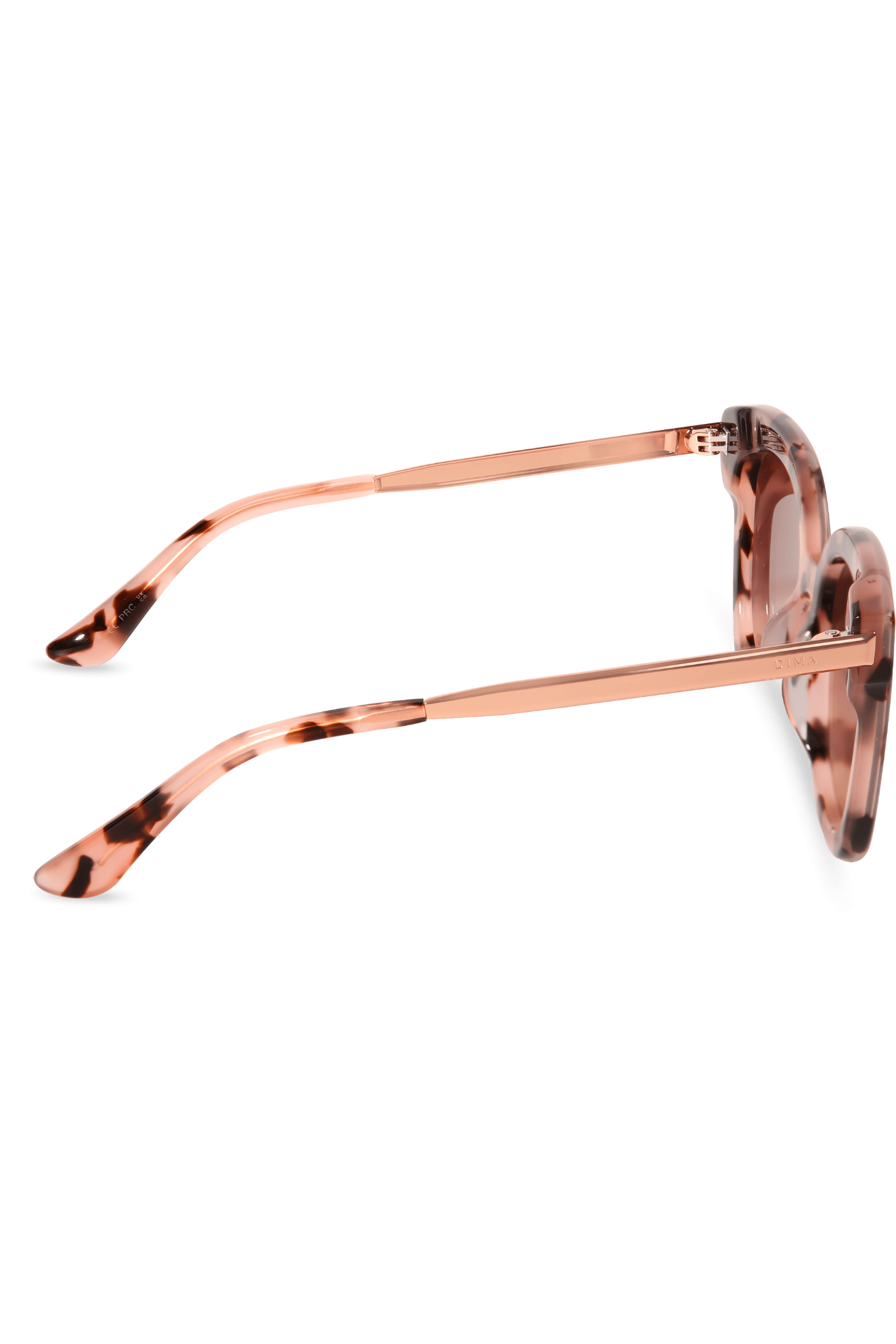 DIMA Eyewear Lulu Pink Tortoise Frame Rose Mirror Lens 4