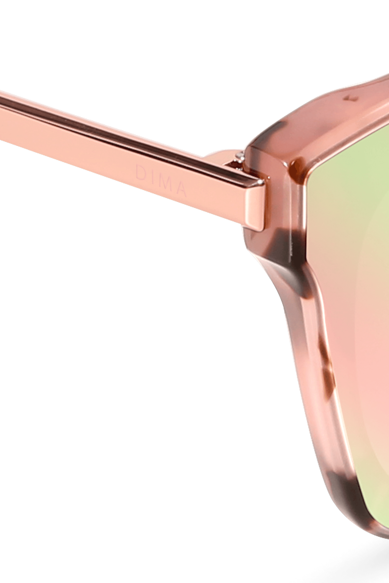 DIMA Eyewear Lulu Pink Tortoise Frame Rose Mirror Lens 5