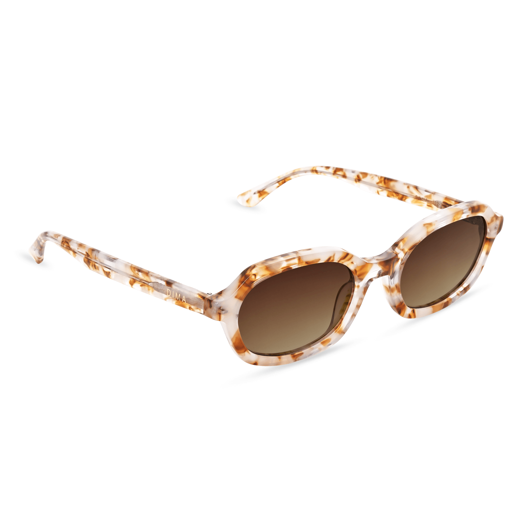 DIMA Eyewear Rayna Brown Pearl Frame Brown Gradient Lens 3