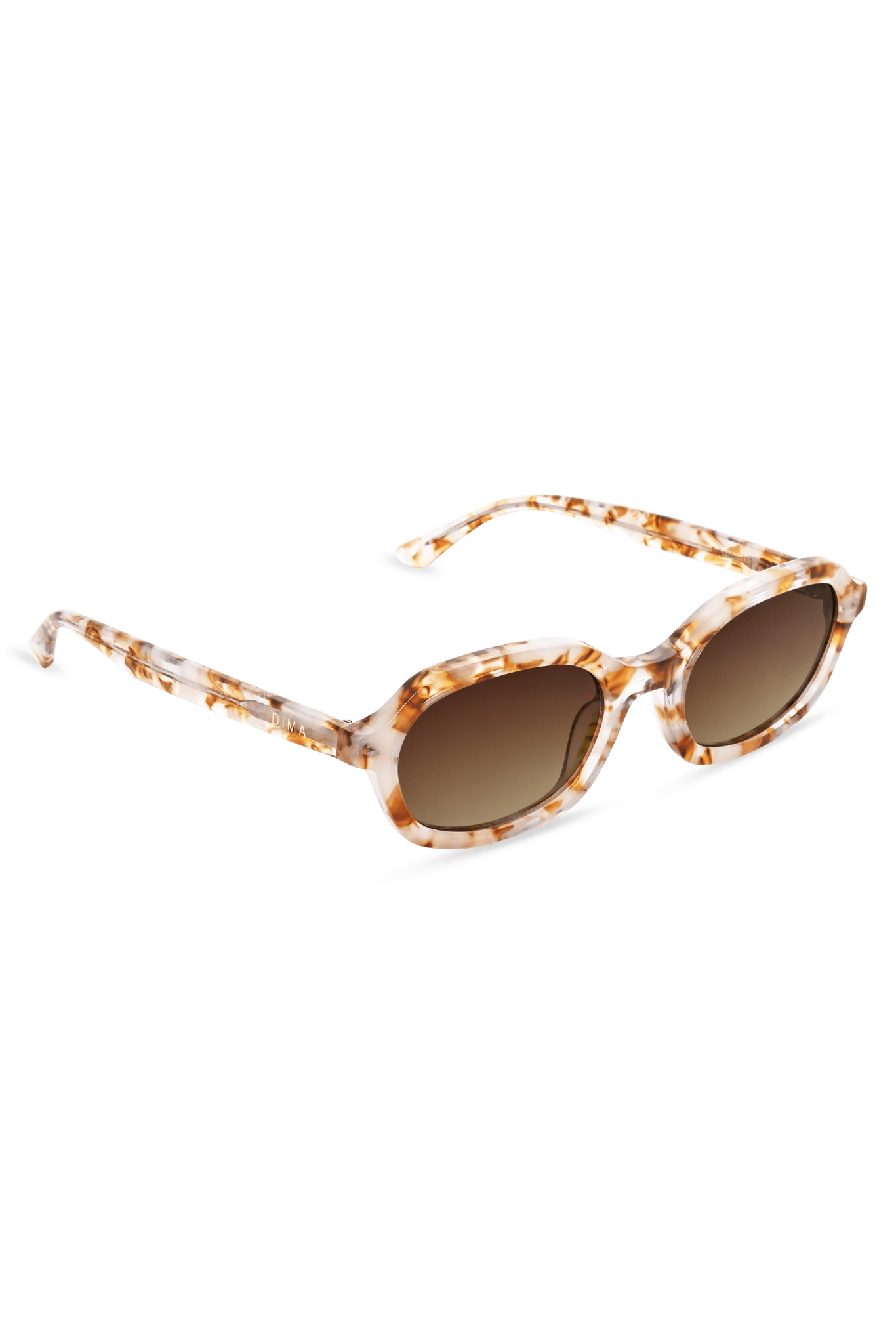 DIMA Eyewear Rayna Brown Pearl Frame Brown Gradient Lens 3