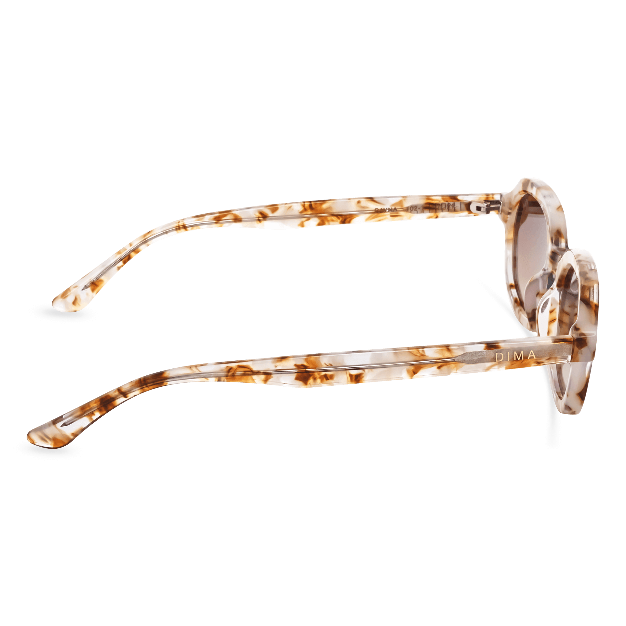 DIMA Eyewear Rayna Brown Pearl Frame Brown Gradient Lens 4