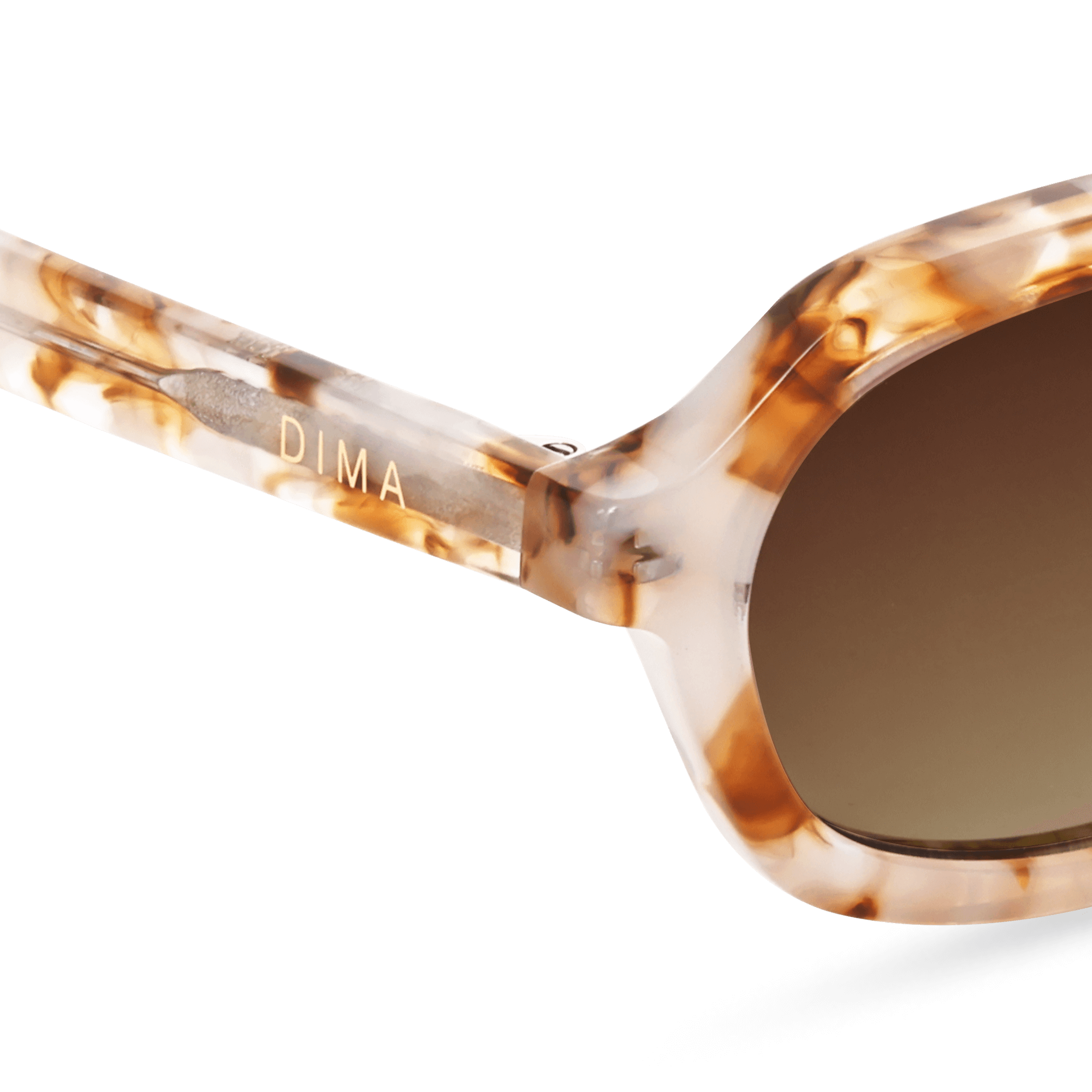 DIMA Eyewear Rayna Brown Pearl Frame Brown Gradient Lens 5