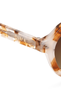 DIMA Eyewear Rayna Brown Pearl Frame Brown Gradient Lens 5