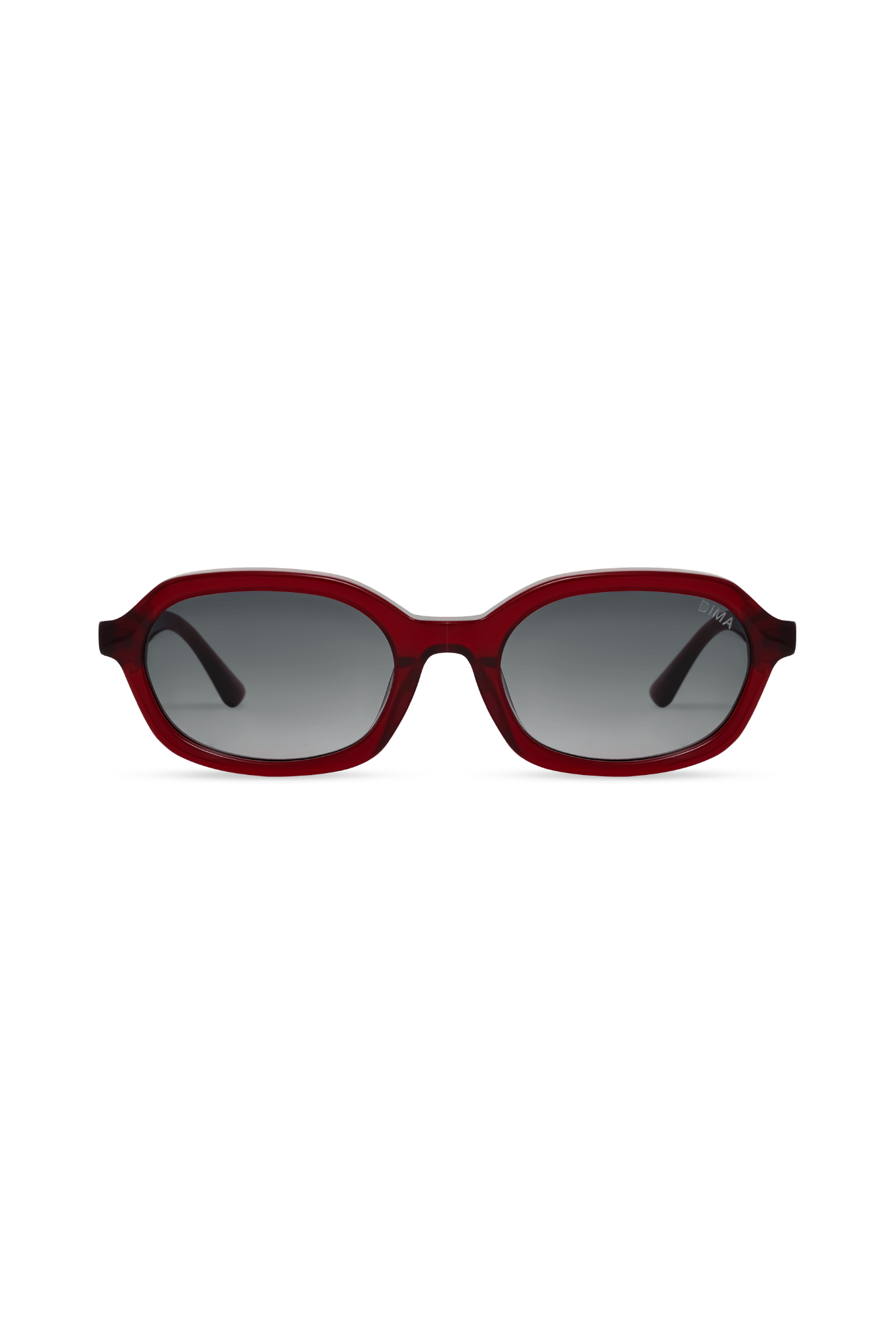 DIMA Eyewear Rayna Crystal Red Frame Grey Gradient Lens 1