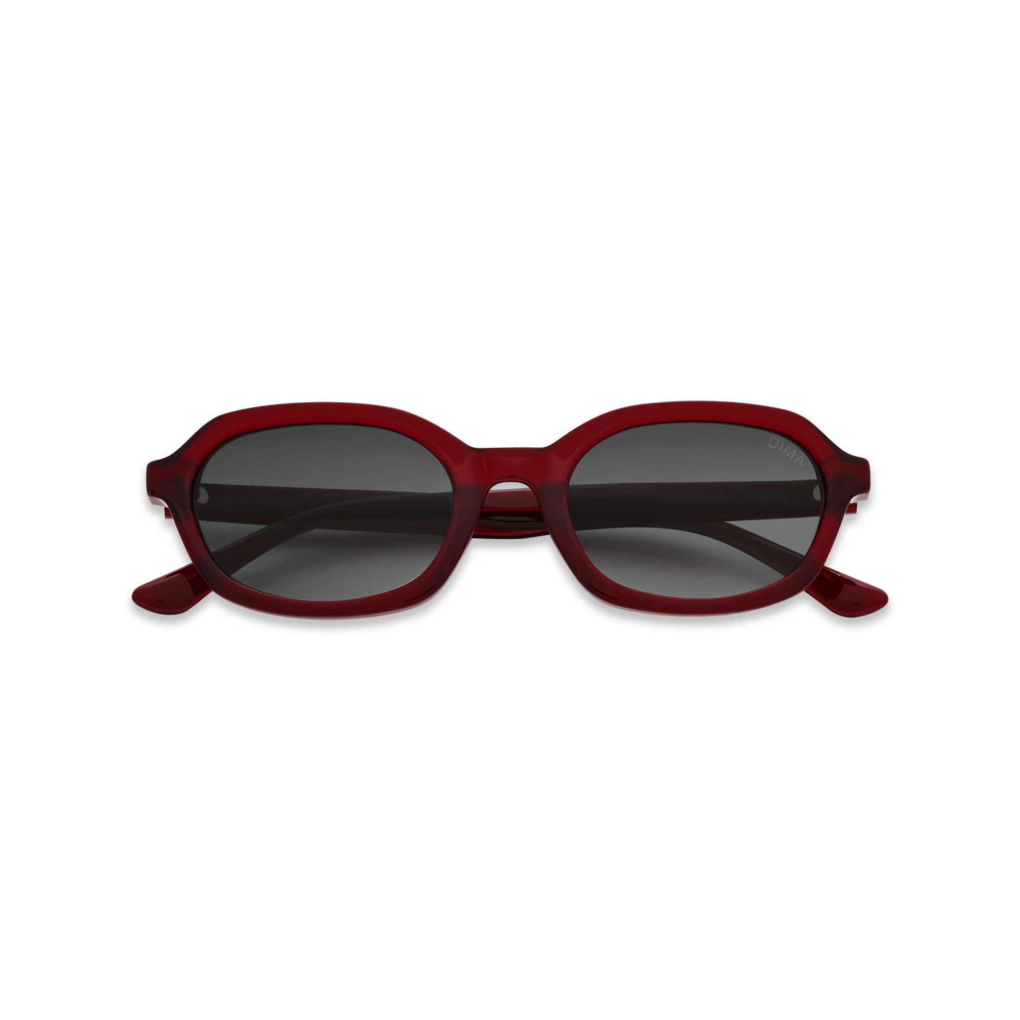 DIMA Eyewear Rayna Crystal Red Frame Grey Gradient Lens 2