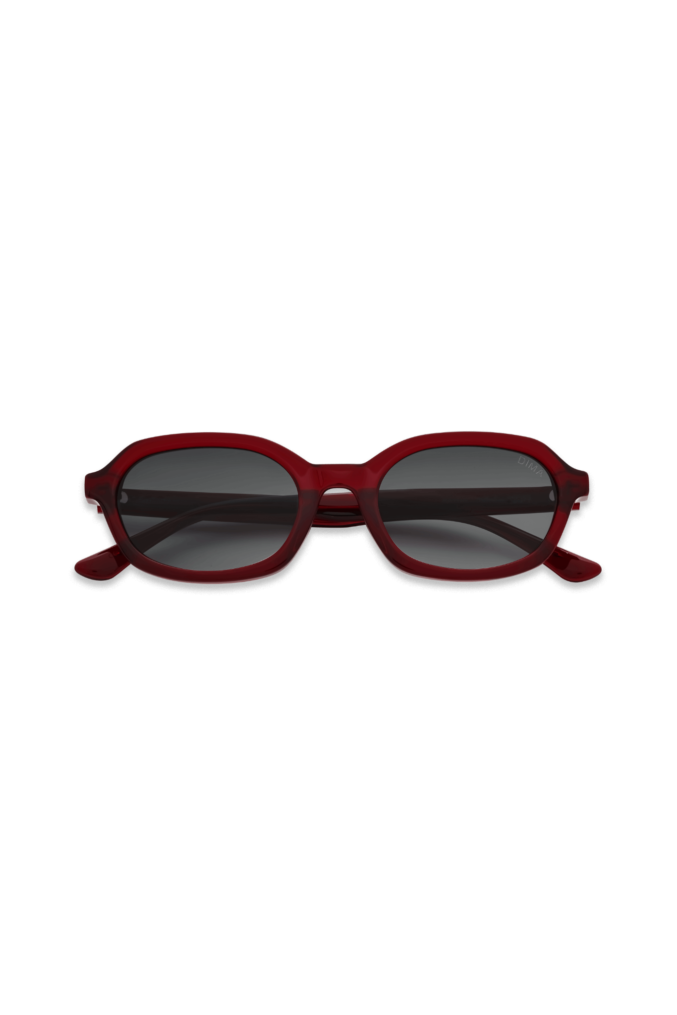 DIMA Eyewear Rayna Crystal Red Frame Grey Gradient Lens 2