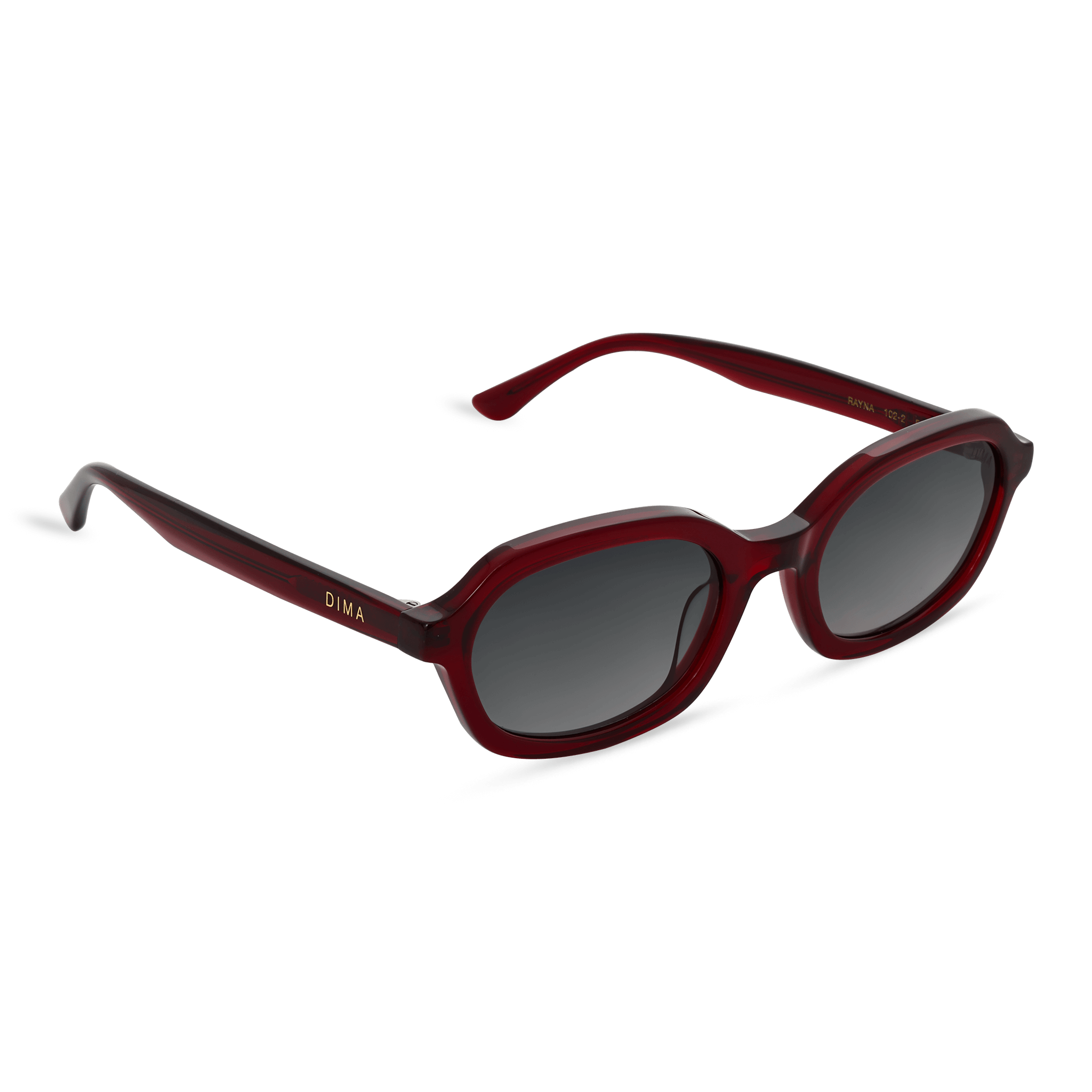 DIMA Eyewear Rayna Crystal Red Frame Grey Gradient Lens 3