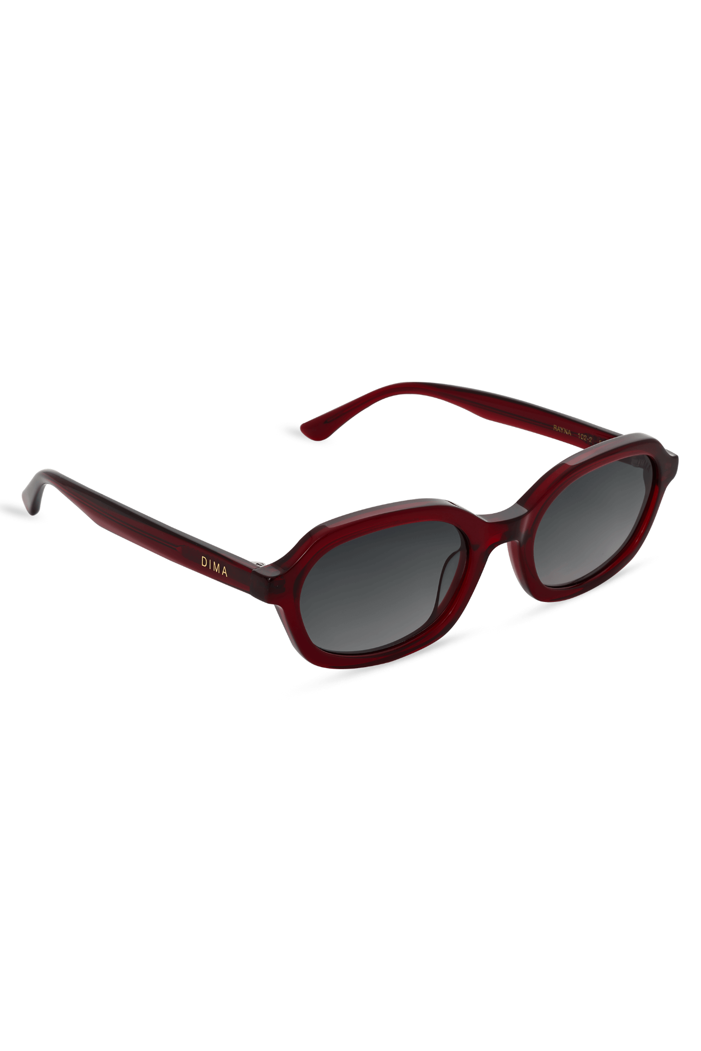 DIMA Eyewear Rayna Crystal Red Frame Grey Gradient Lens 3