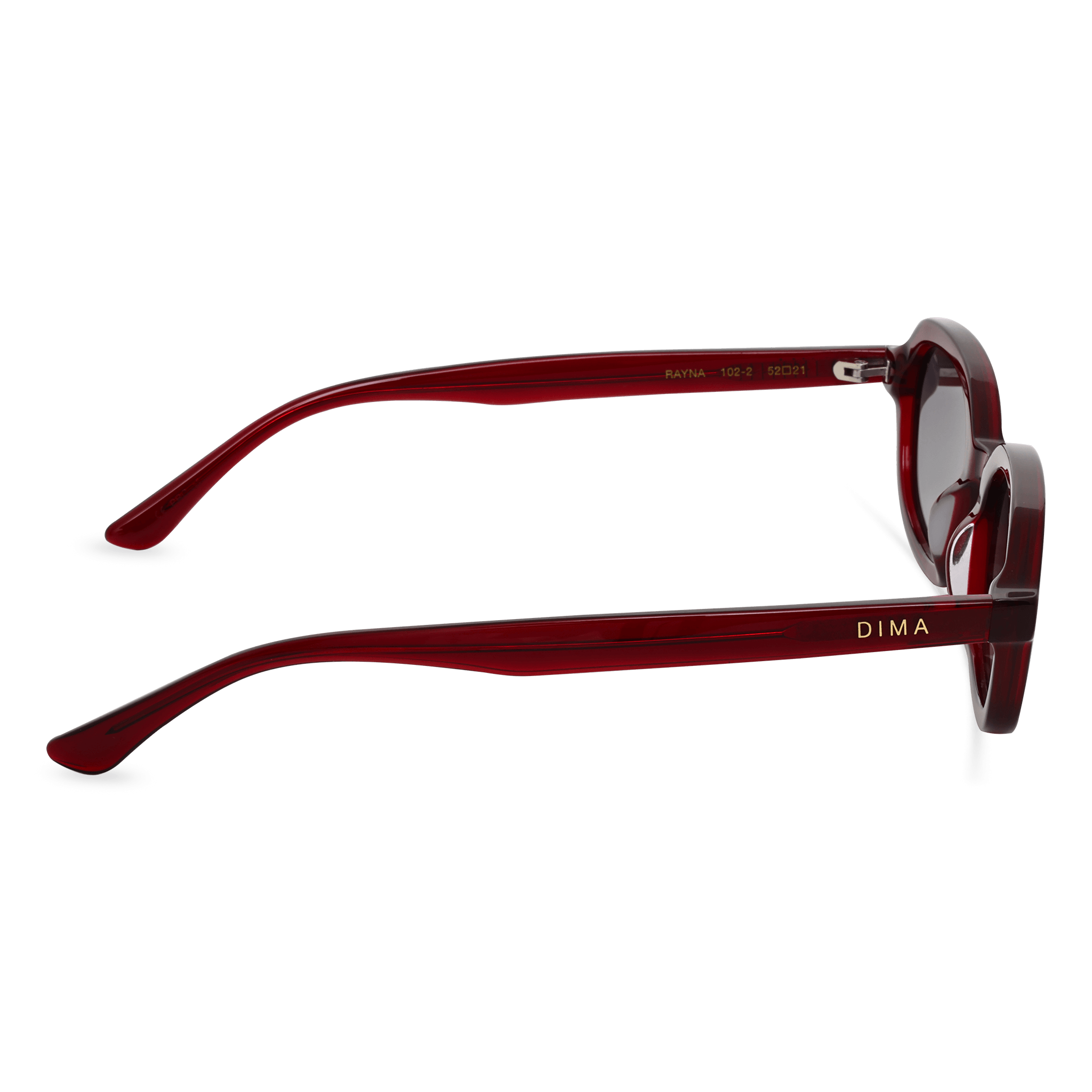 DIMA Eyewear Rayna Crystal Red Frame Grey Gradient Lens 4