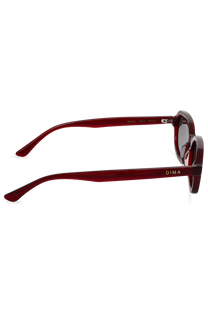 DIMA Eyewear Rayna Crystal Red Frame Grey Gradient Lens 4