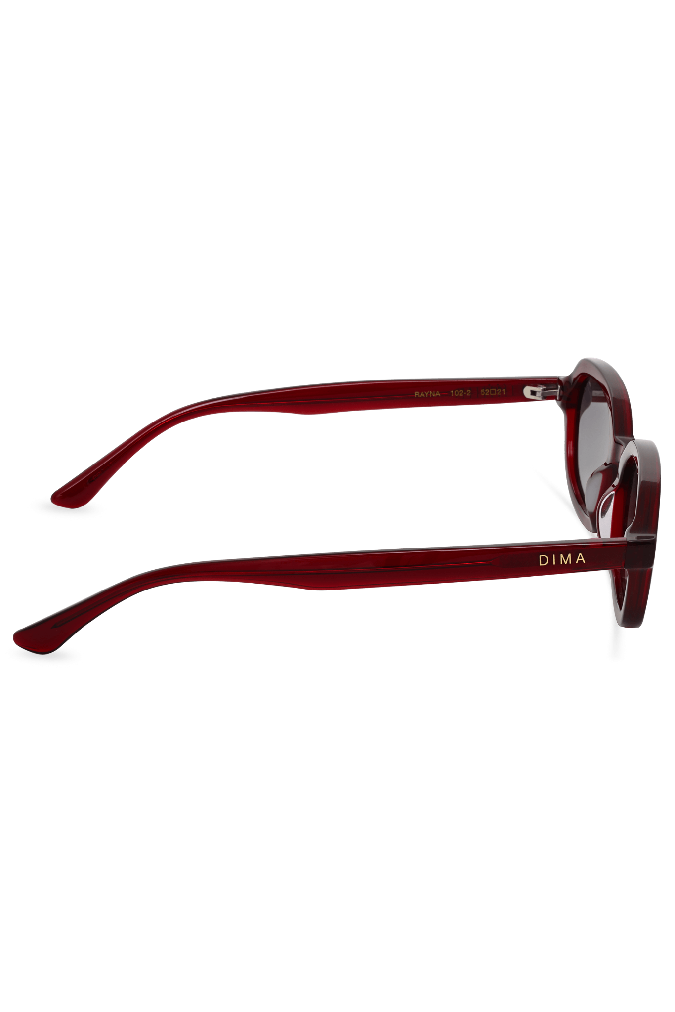 DIMA Eyewear Rayna Crystal Red Frame Grey Gradient Lens 4