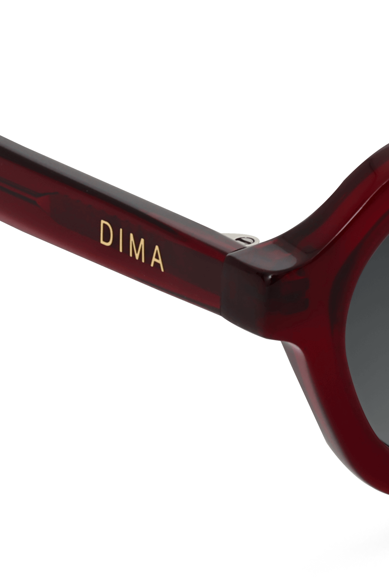 DIMA Eyewear Rayna Crystal Red Frame Grey Gradient Lens 5
