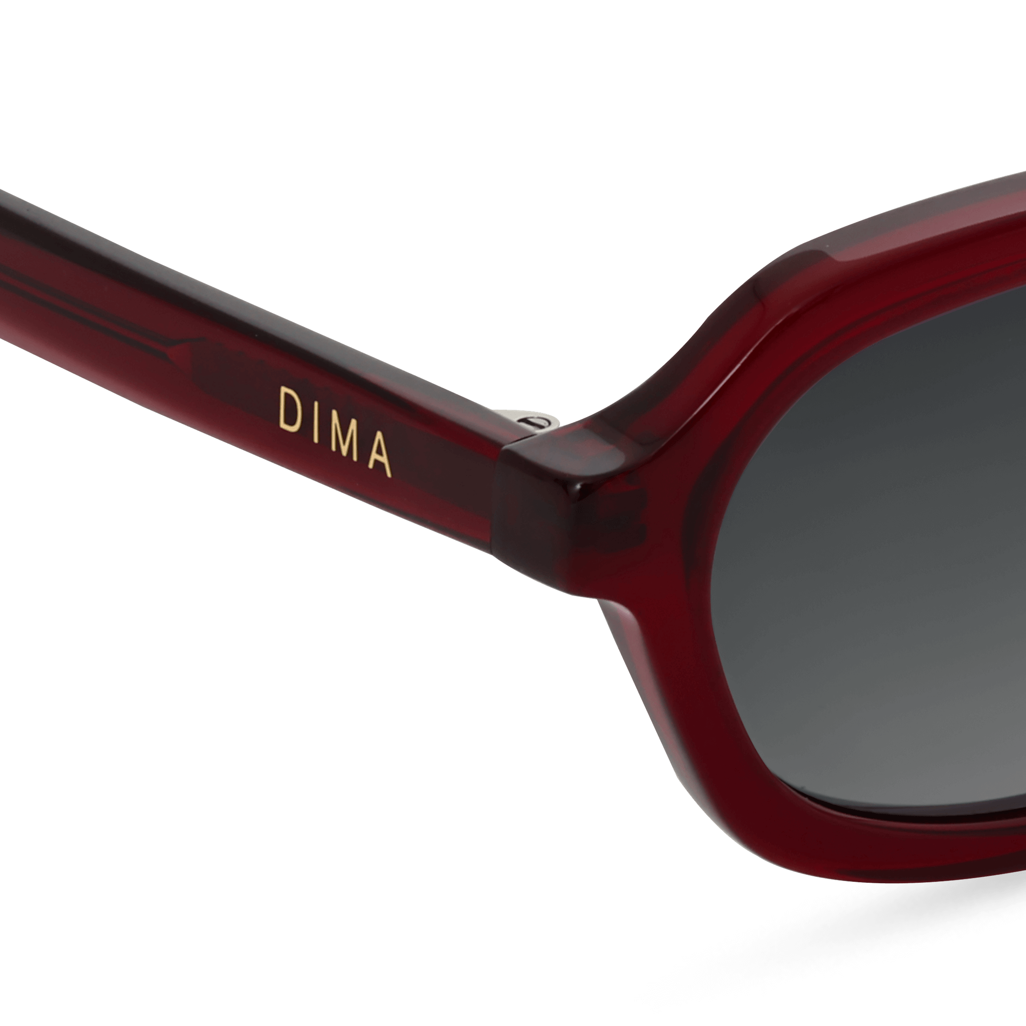 DIMA Eyewear Rayna Crystal Red Frame Grey Gradient Lens 5