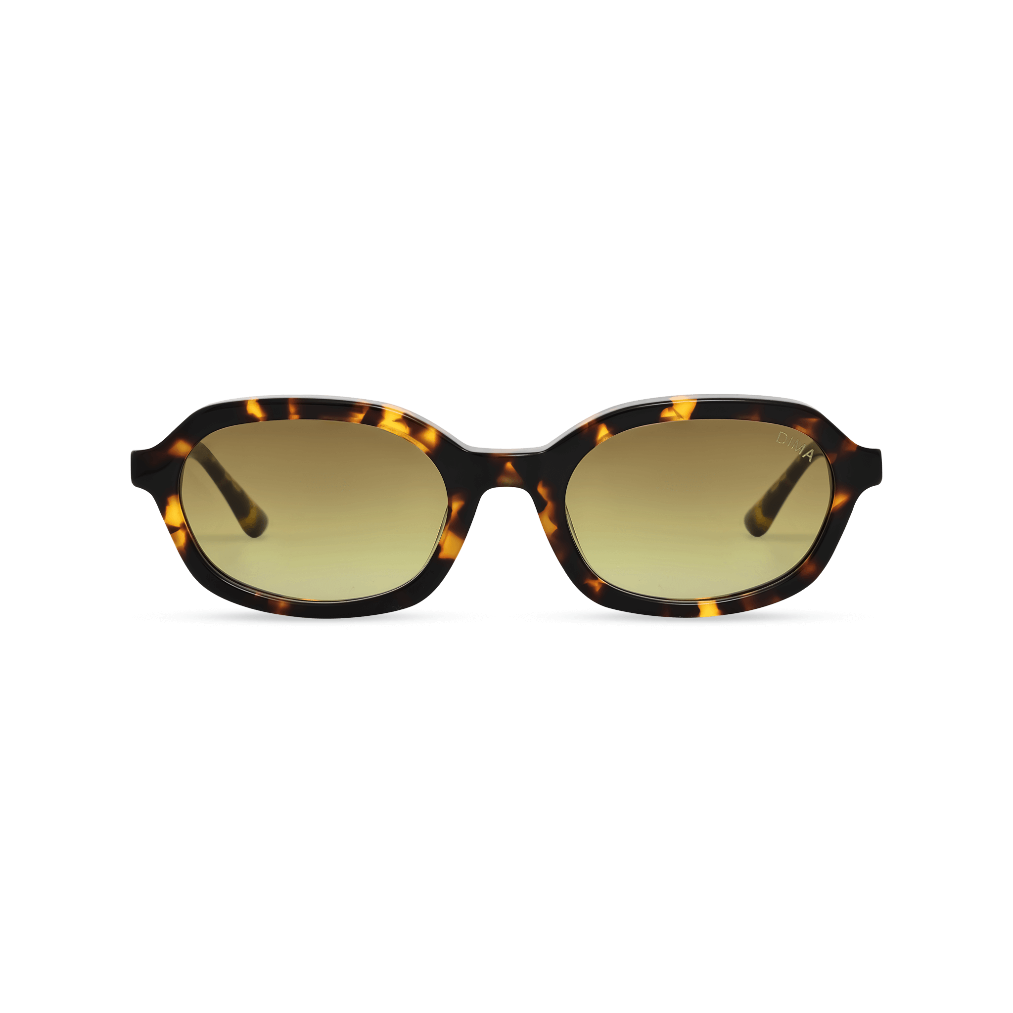 DIMA Eyewear Rayna Dark Tortoise Frame Mustard Gradient Lens 1