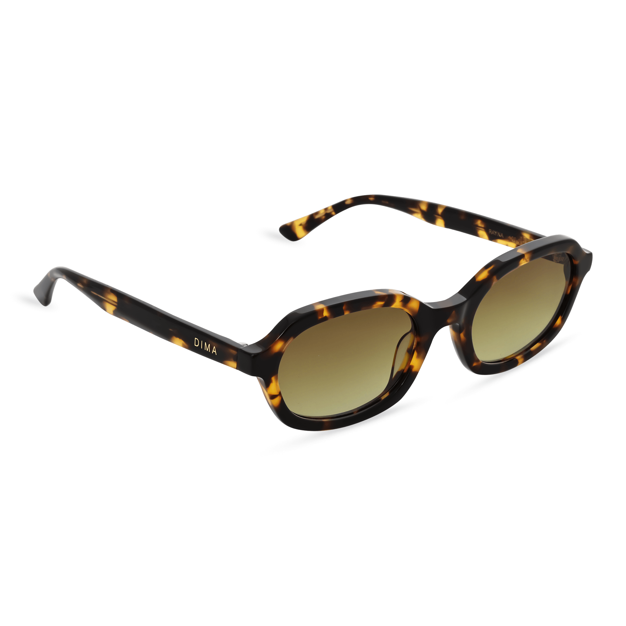 DIMA Eyewear Rayna Dark Tortoise Frame Mustard Gradient Lens 3