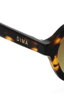 DIMA Eyewear Rayna Dark Tortoise Frame Mustard Gradient Lens 5