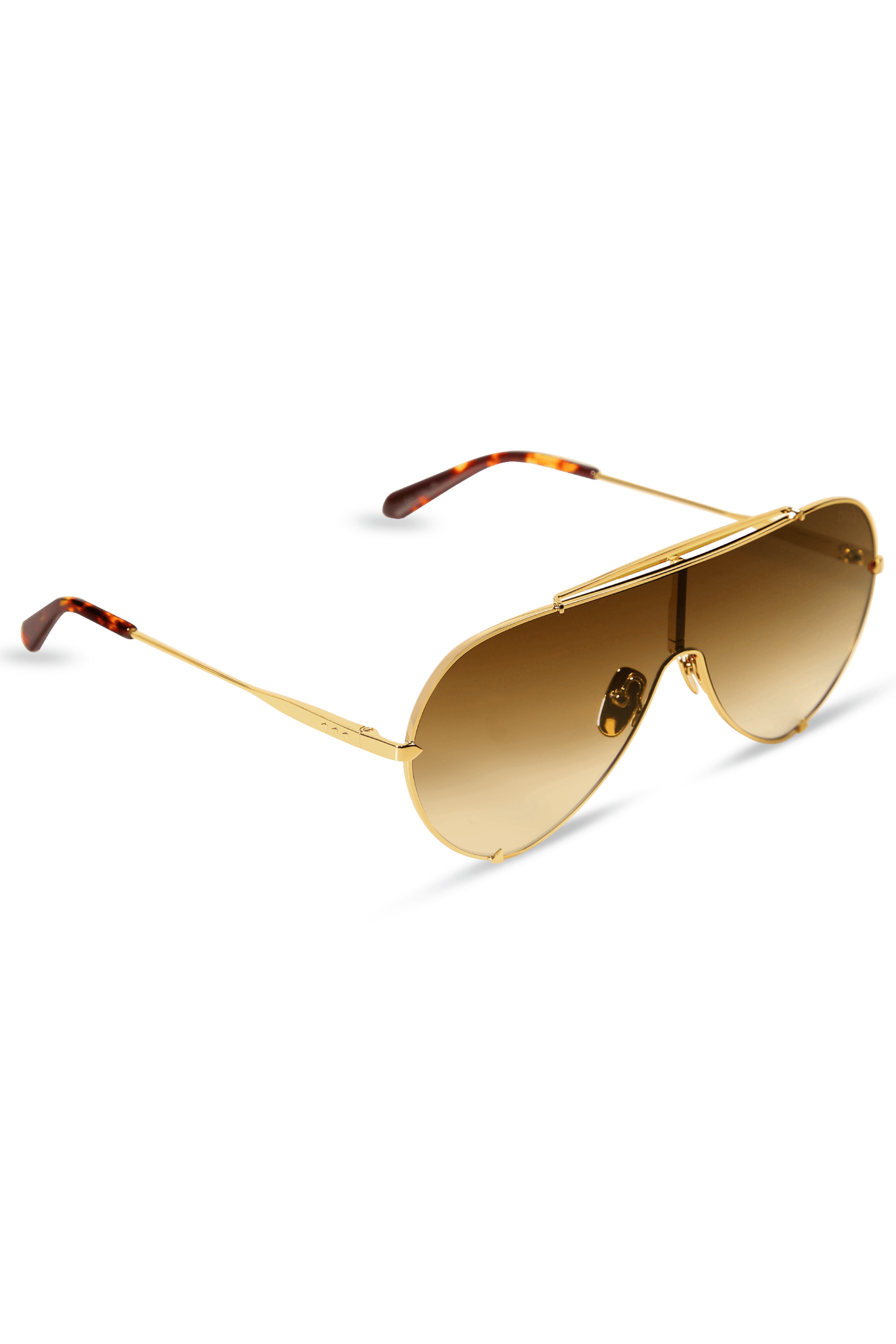 DIMA Eyewear Skyra Gold Dark Tortoise Frame Brown Gradient Lens 1