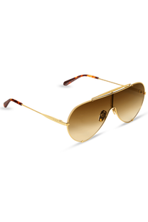 DIMA Eyewear Skyra Gold Dark Tortoise Frame Brown Gradient Lens 1