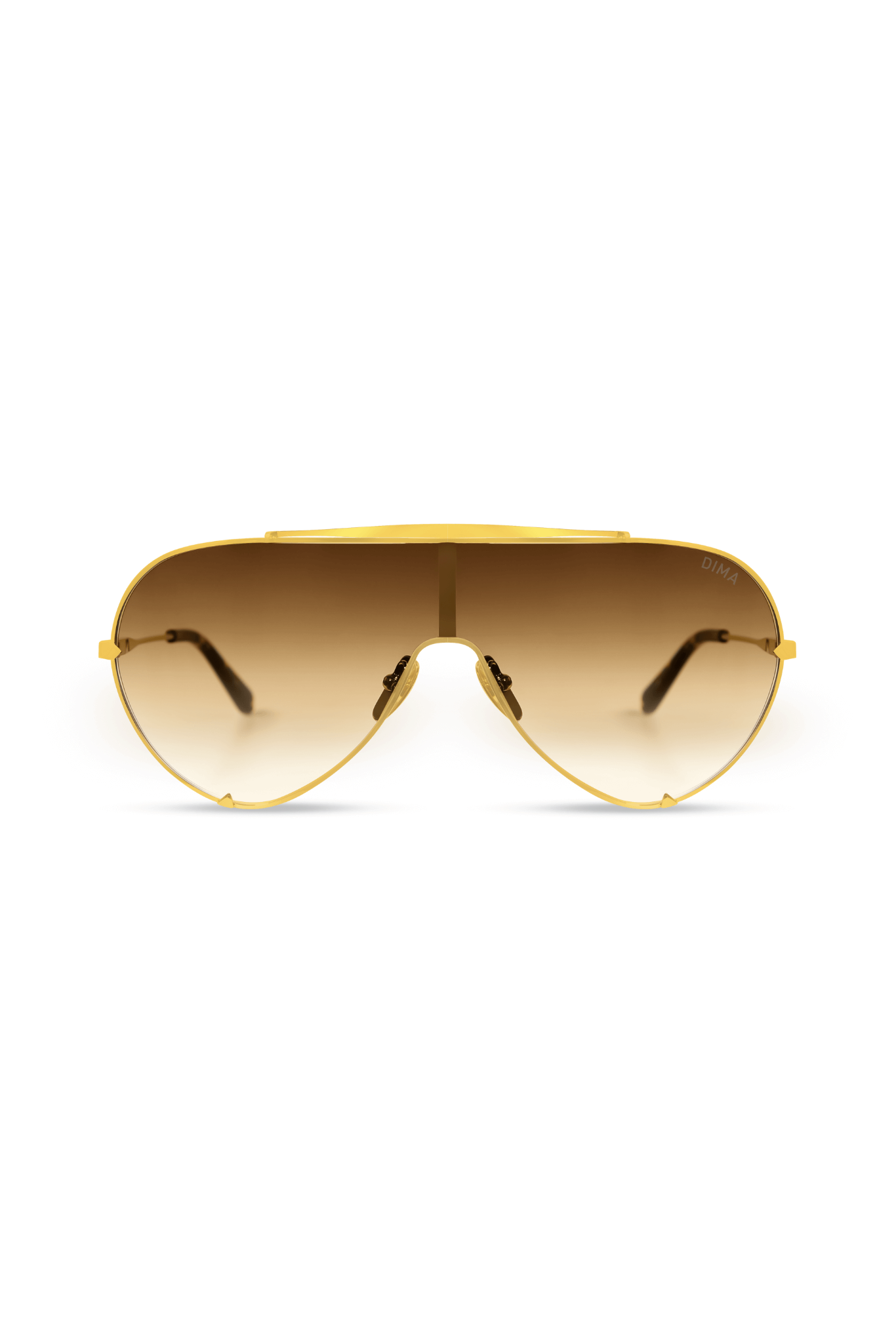 DIMA Eyewear Skyra Gold Dark Tortoise Frame Brown Gradient Lens 2