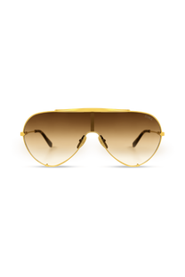 DIMA Eyewear Skyra Gold Dark Tortoise Frame Brown Gradient Lens 2