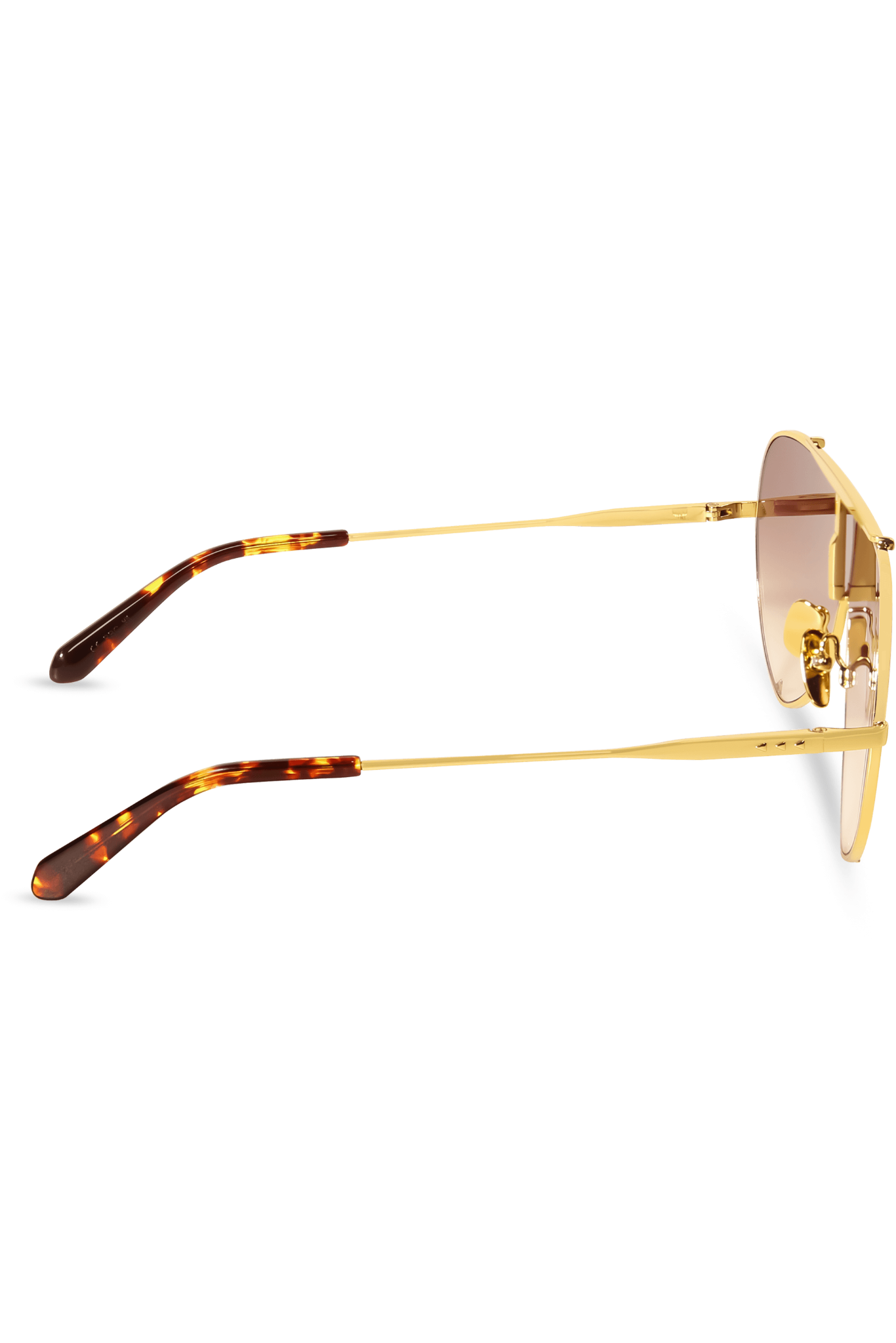 DIMA Eyewear Skyra Gold Dark Tortoise Frame Brown Gradient Lens 4