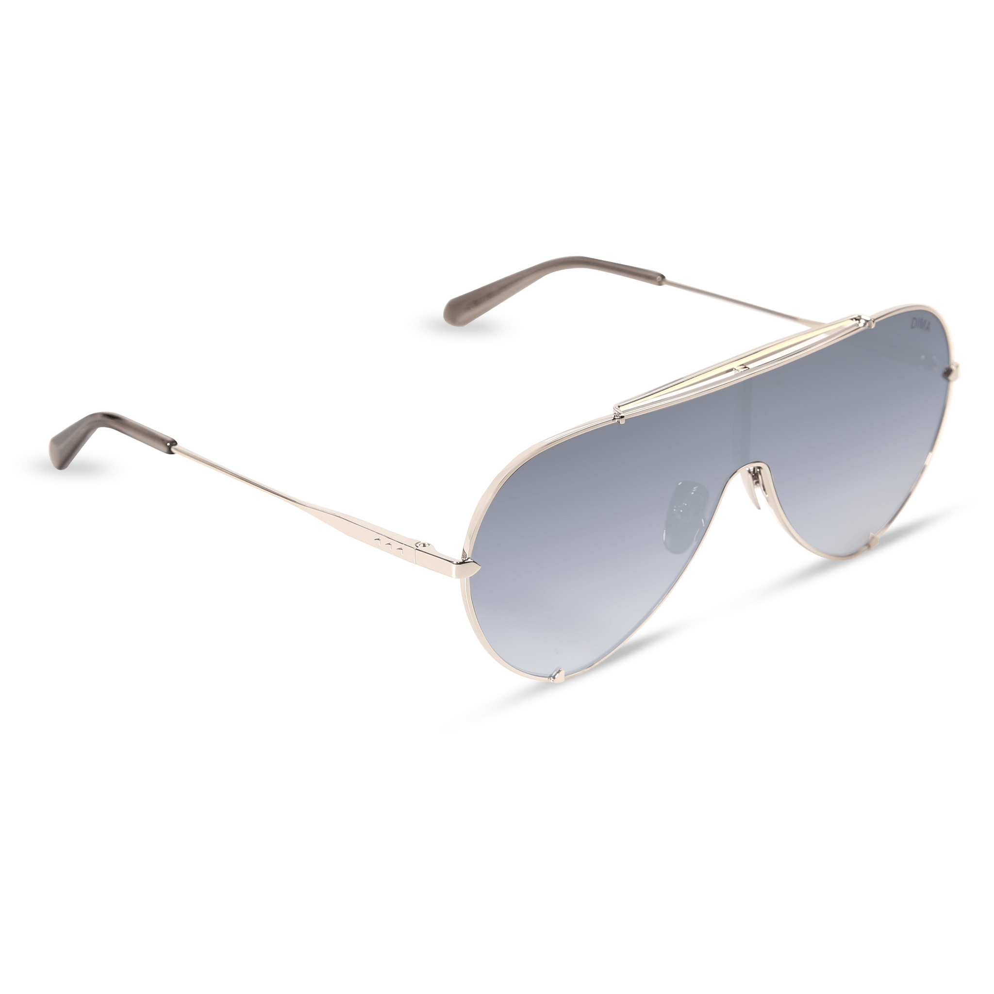 DIMA Eyewear Skyra Silver Crystal Grey Frame Grey Gradient Mirror Lens 1