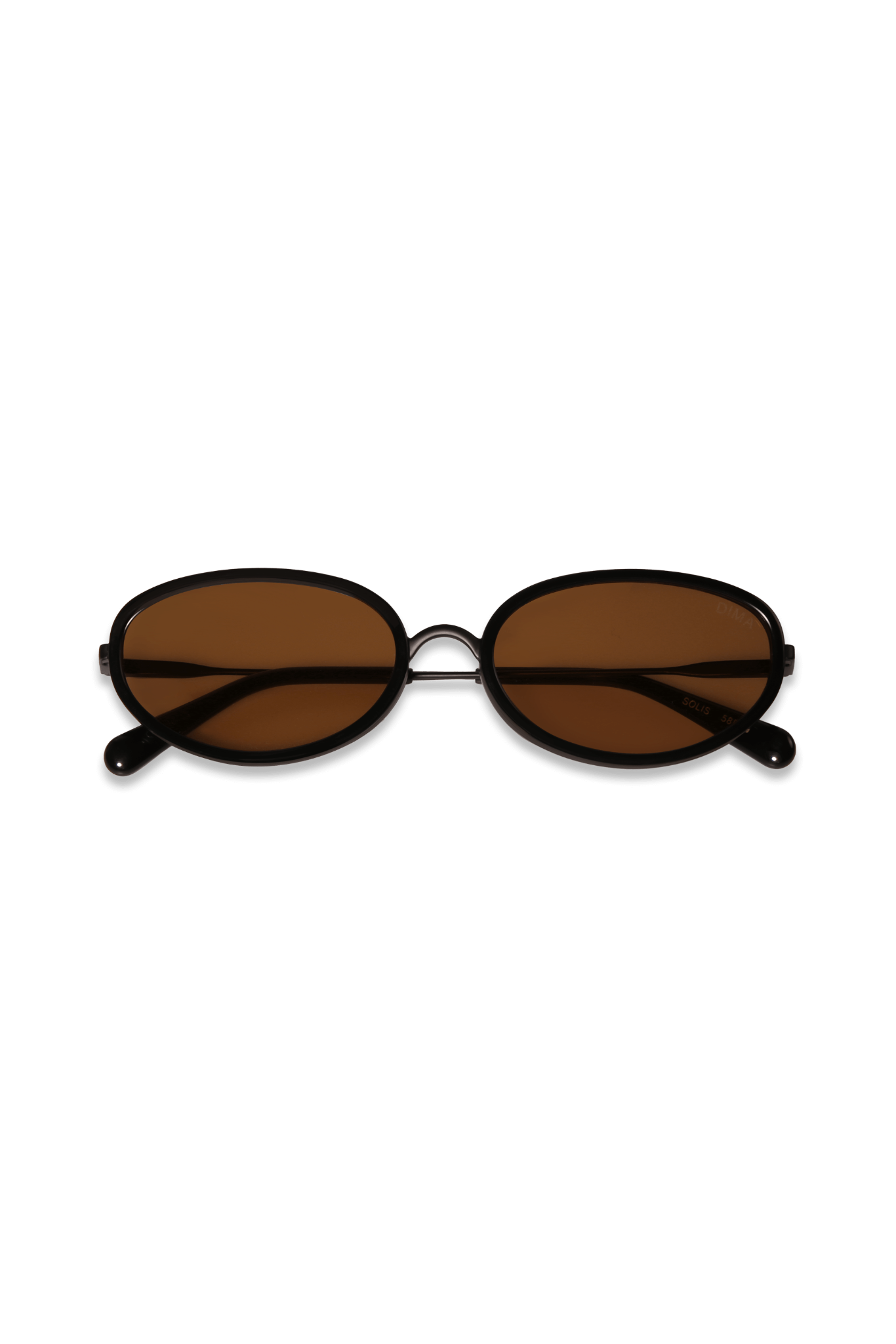 DIMA Eyewear Solis Black Frame Light Brown Lens 1
