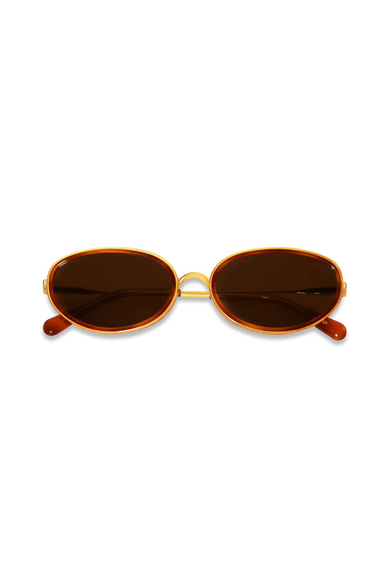 DIMA Eyewear Solis Gold Amber Tortoise Frame Brown Lens 1