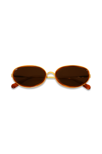 DIMA Eyewear Solis Gold Amber Tortoise Frame Brown Lens 1