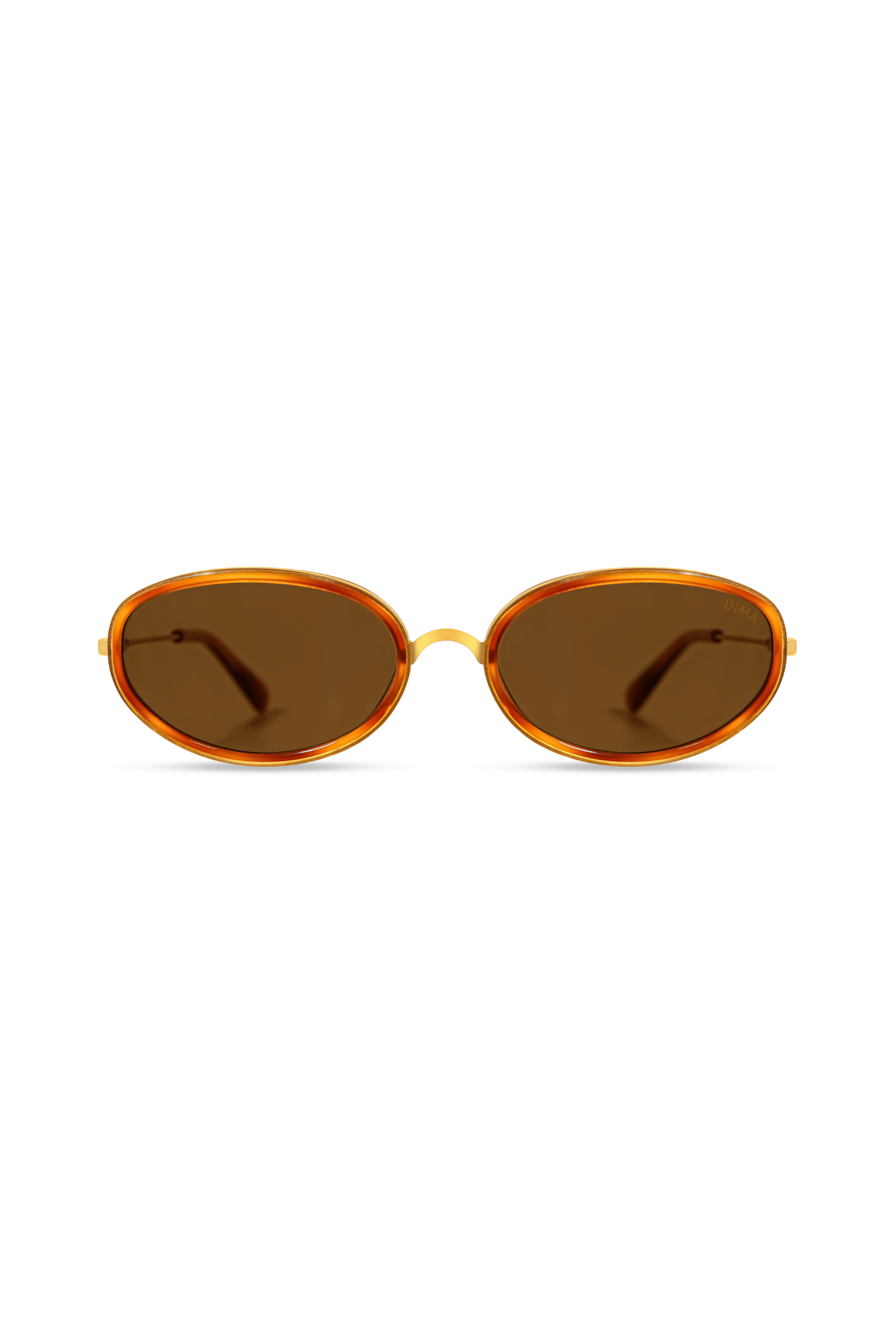 DIMA Eyewear Solis Gold Amber Tortoise Frame Brown Lens 2