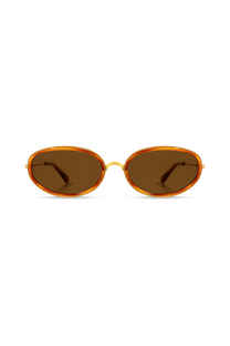 DIMA Eyewear Solis Gold Amber Tortoise Frame Brown Lens 2