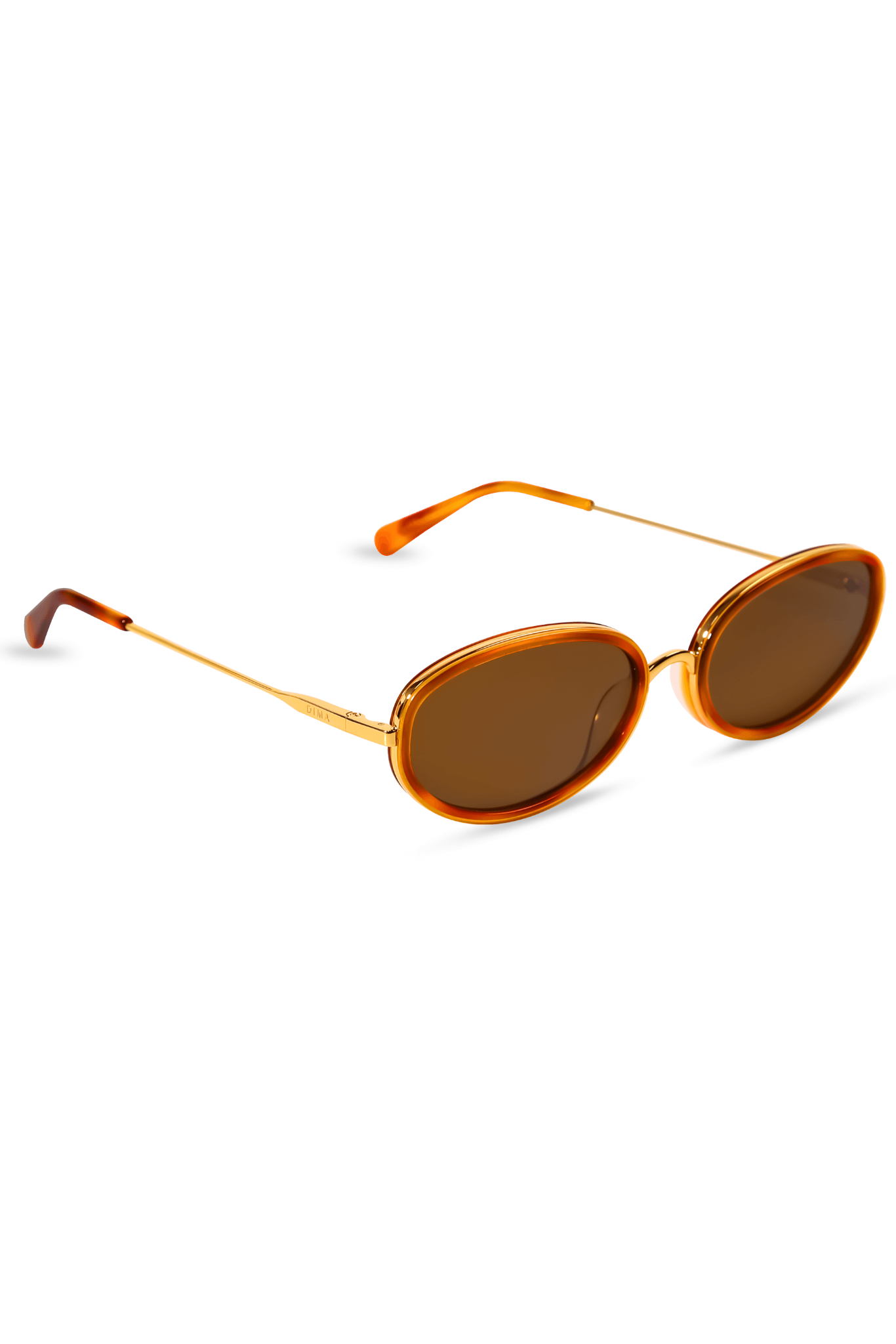 DIMA Eyewear Solis Gold Amber Tortoise Frame Brown Lens 3