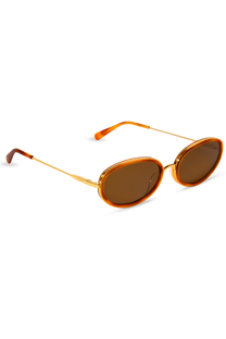 DIMA Eyewear Solis Gold Amber Tortoise Frame Brown Lens 3