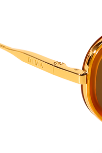 DIMA Eyewear Solis Gold Amber Tortoise Frame Brown Lens 5