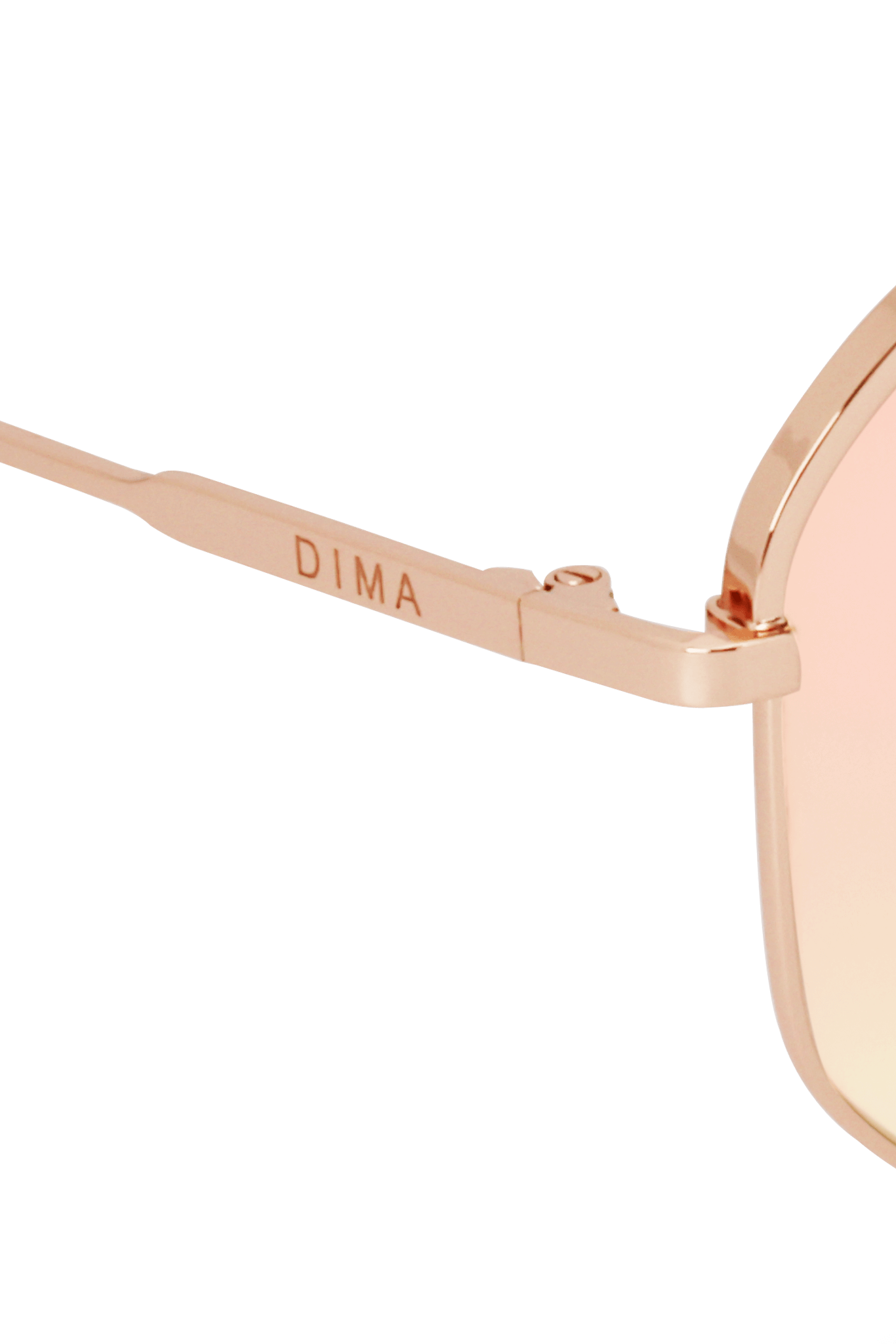 DIMA Glass Nova Rose Gold Pink Tortoise Frame Taupe Mirror Lens 5