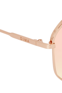 DIMA Glass Nova Rose Gold Pink Tortoise Frame Taupe Mirror Lens 5