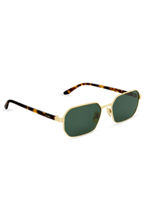 DIMA Sunglasses Crux Gold Dark Tortoise Frame Green Lens 3