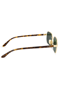 DIMA Sunglasses Crux Gold Dark Tortoise Frame Green Lens 4
