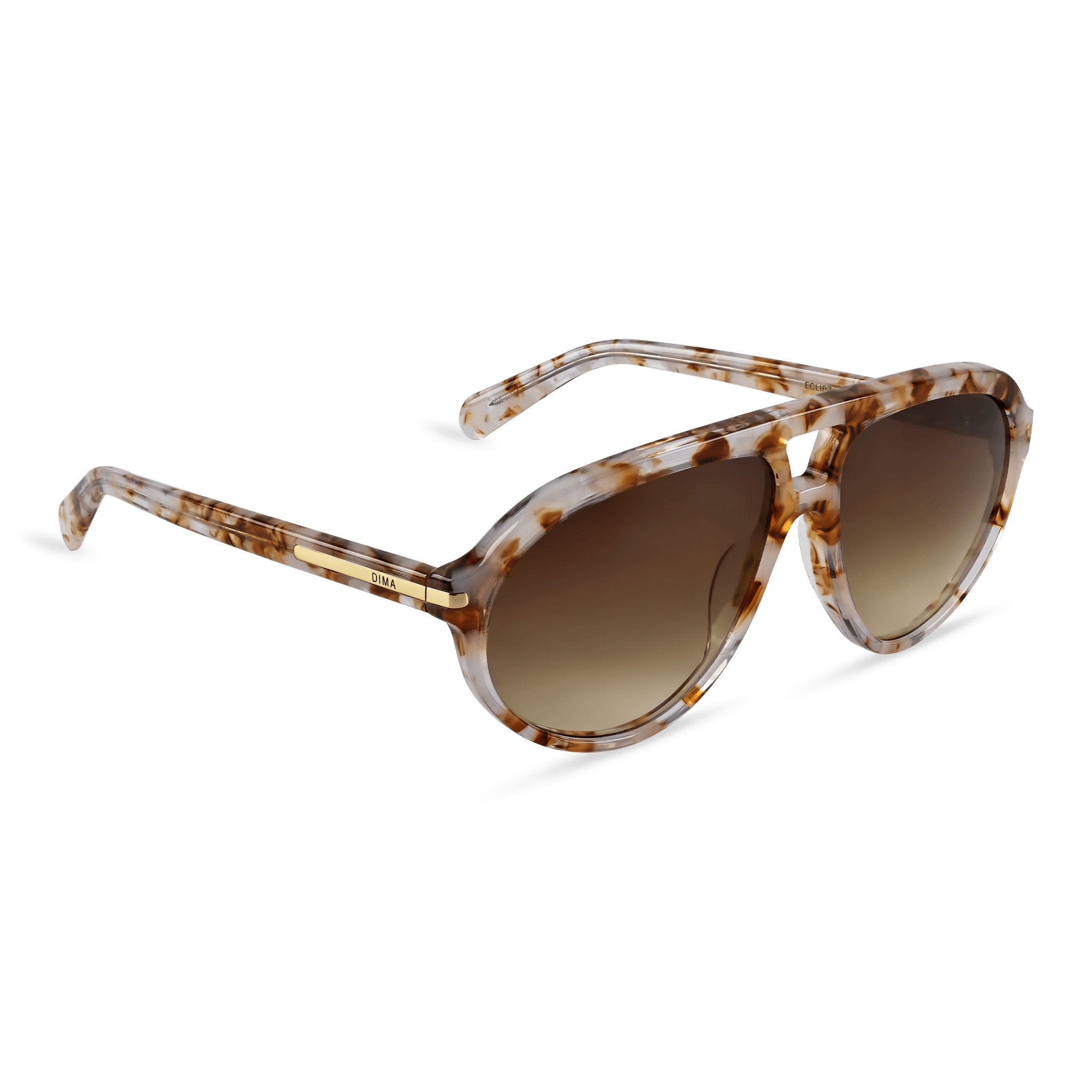 DIMA Sunglasses Eclipz Brown Pearl Frame Brown Gradient Lens 3