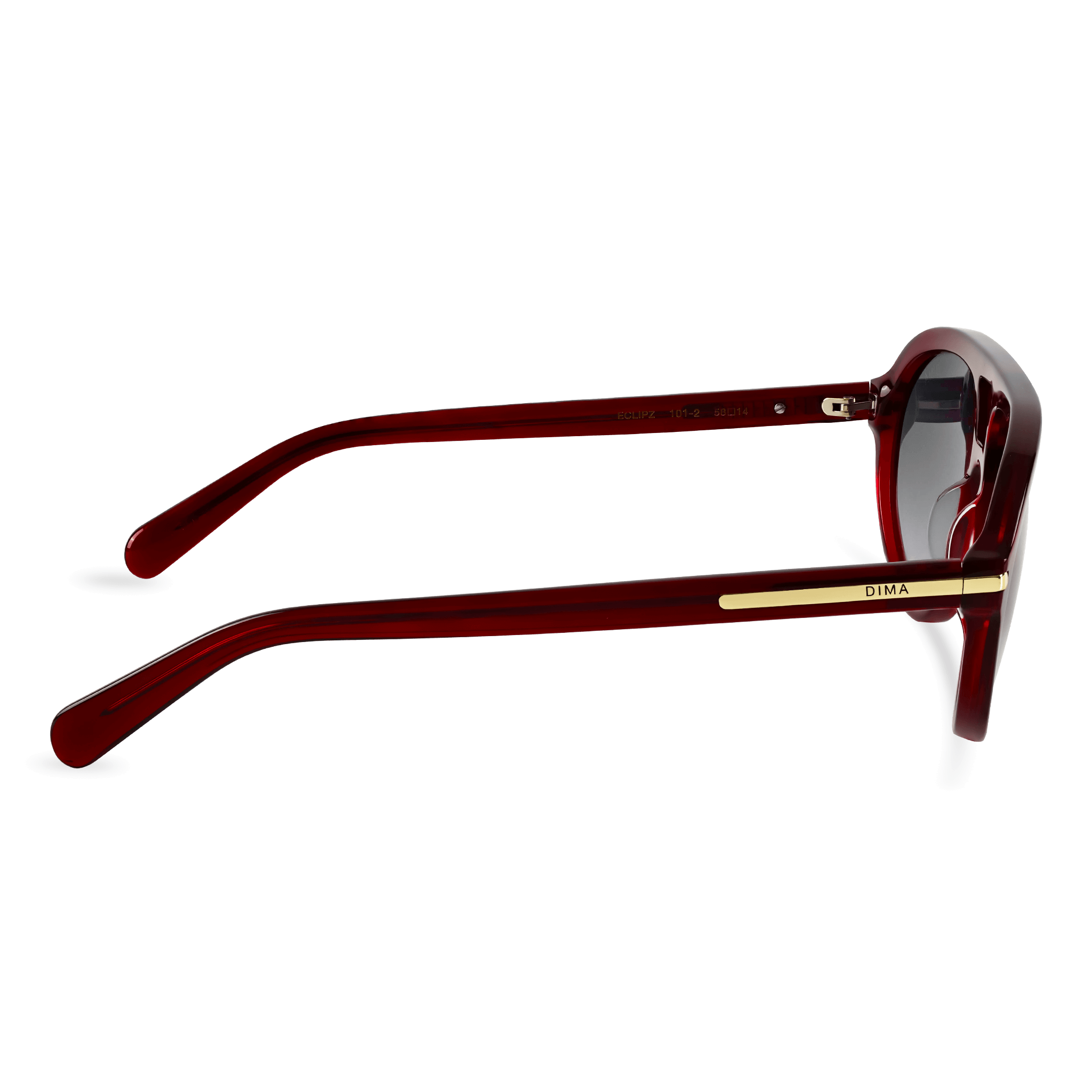 DIMA Sunglasses Eclipz Crystal Red Frame Grey Gradient Lens 4