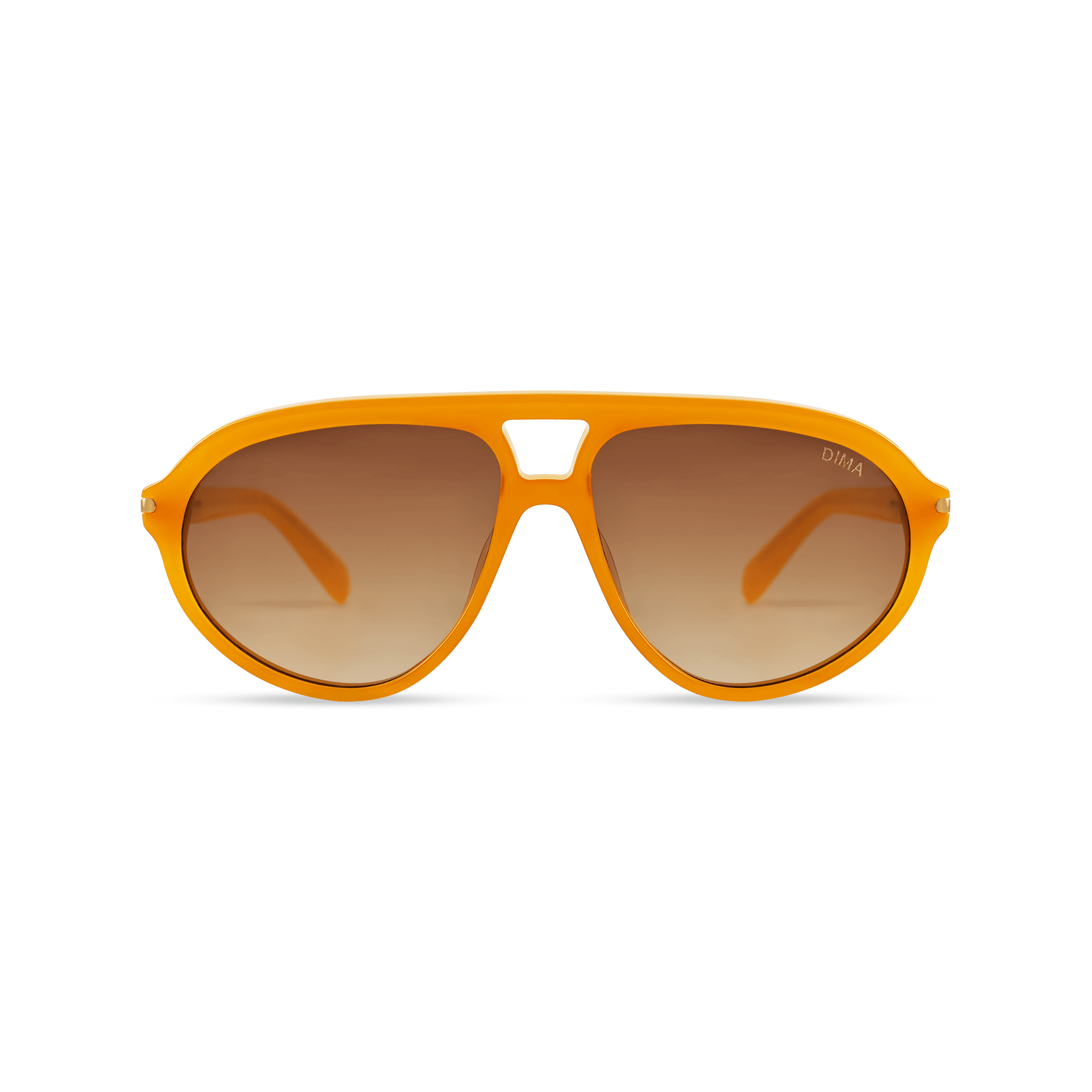 DIMA Sunglasses Eclipz Golden Orange Frame Warm Brown Gradient Lens 1