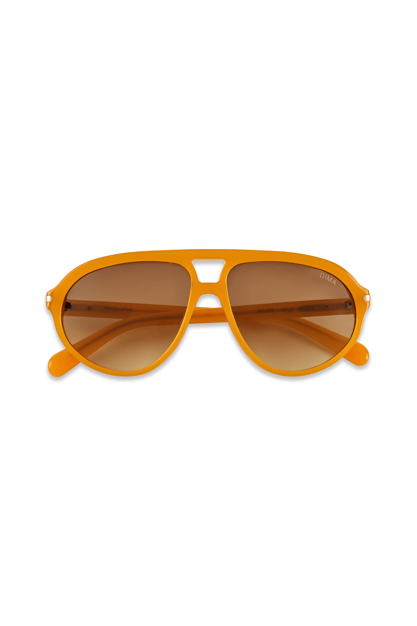 DIMA Sunglasses Eclipz Golden Orange Frame Warm Brown Gradient Lens 2