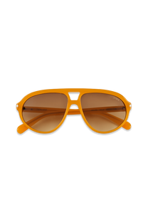 DIMA Sunglasses Eclipz Golden Orange Frame Warm Brown Gradient Lens 2