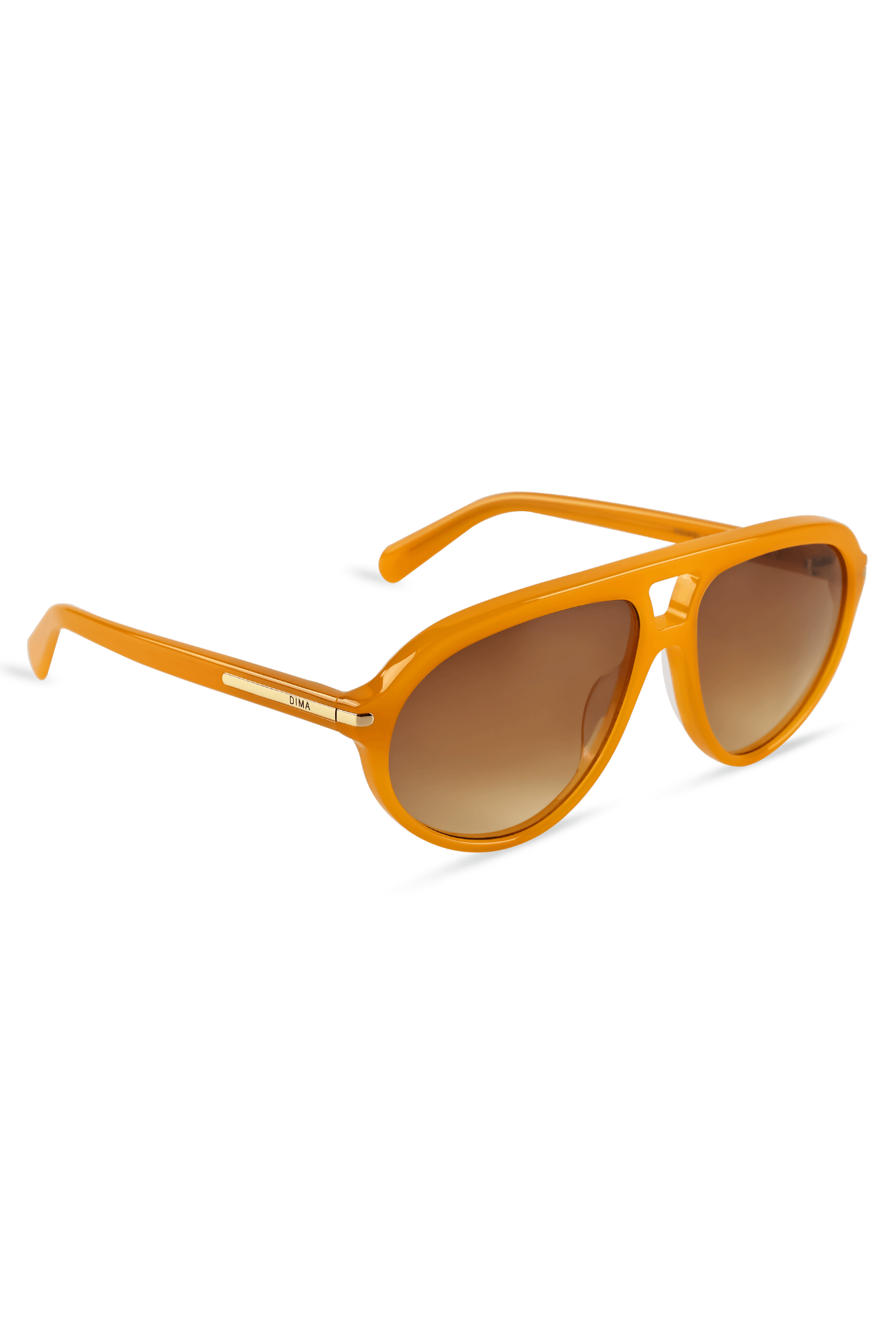 DIMA Sunglasses Eclipz Golden Orange Frame Warm Brown Gradient Lens 3