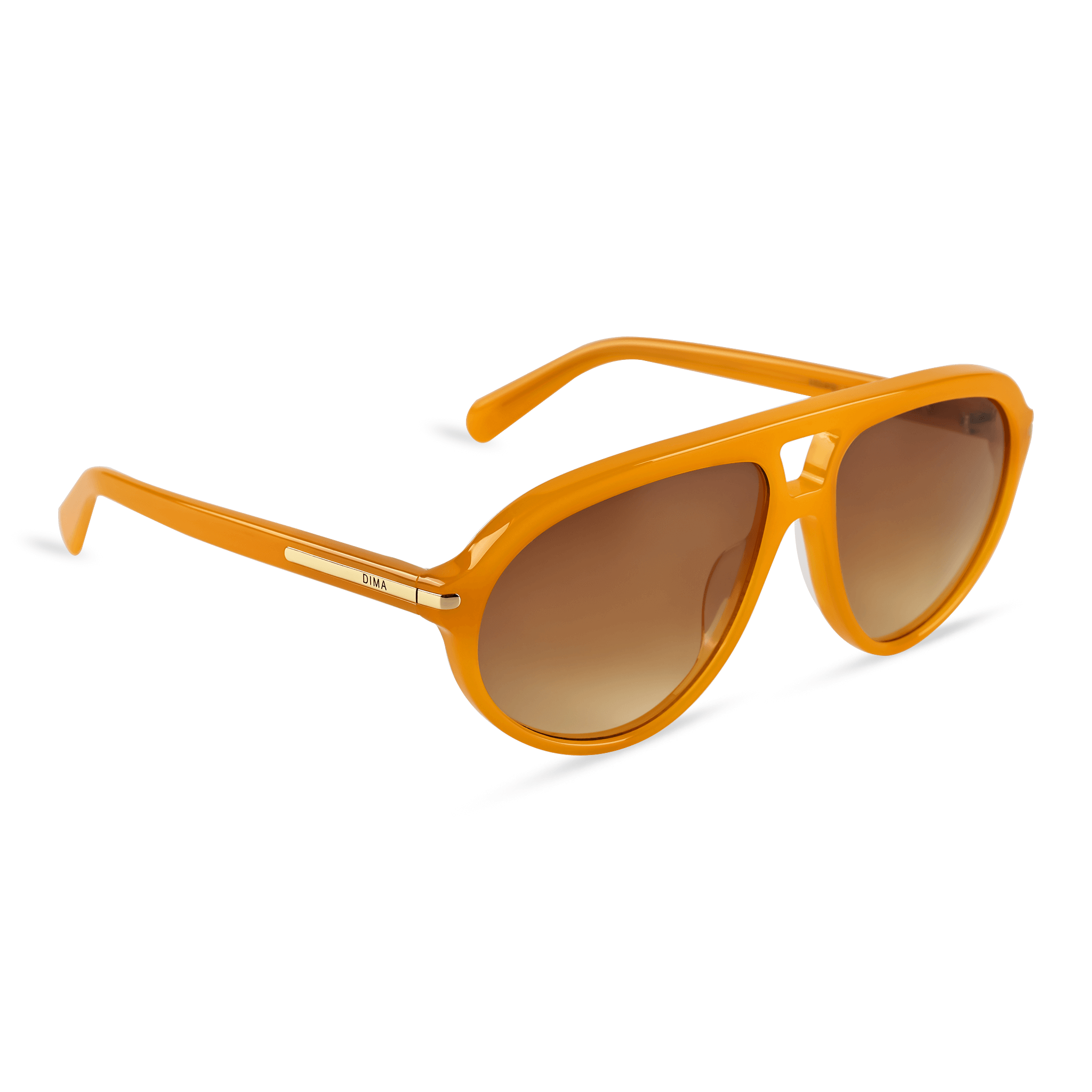 DIMA Sunglasses Eclipz Golden Orange Frame Warm Brown Gradient Lens 3