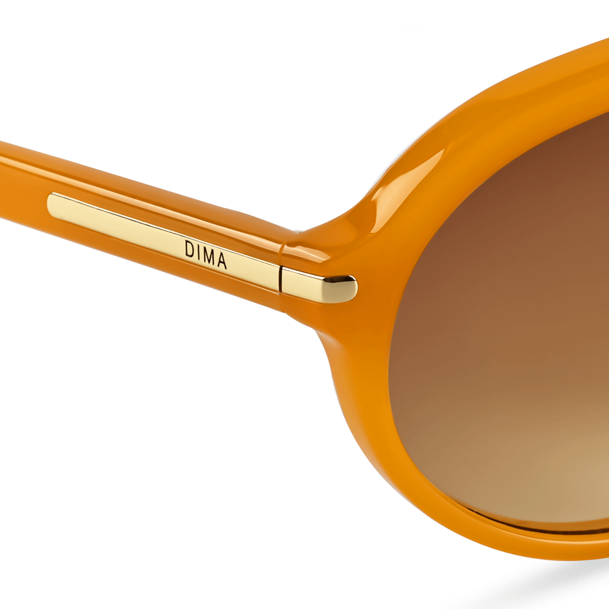 DIMA Sunglasses Eclipz Golden Orange Frame Warm Brown Gradient Lens 5